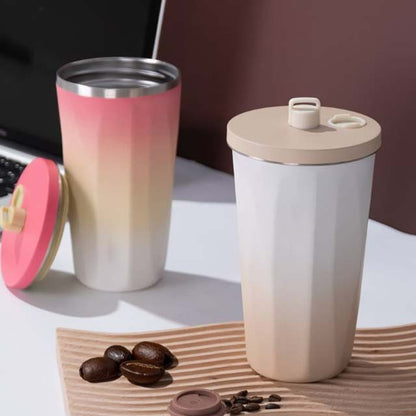 Gradient Tumbler With Straw (600ml)