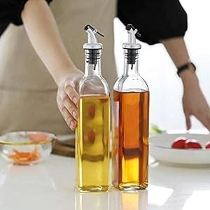 Square Glass Oil Bottle (2pcs)(500ml)