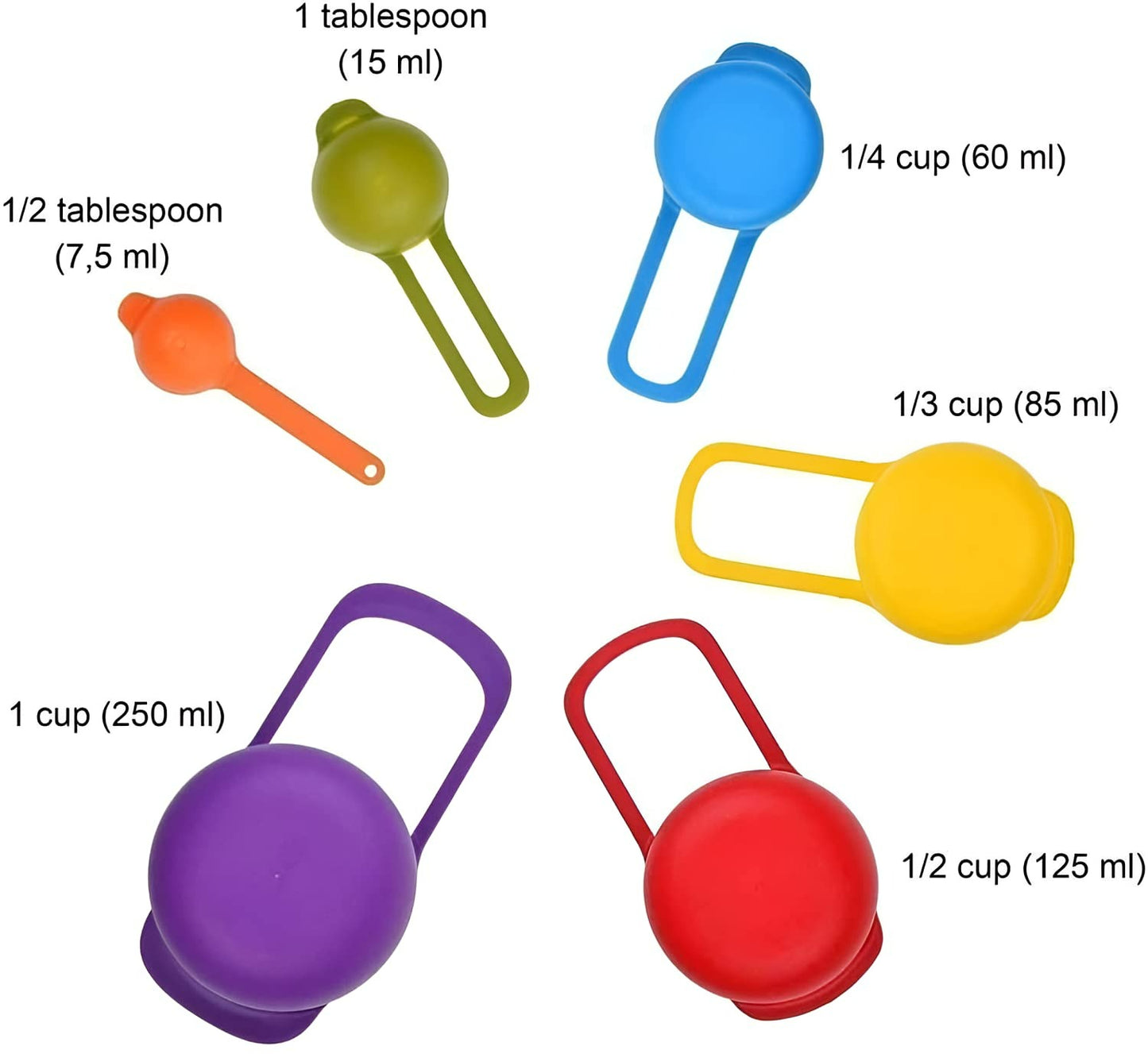 Colourful Measuring Cups and Spoons