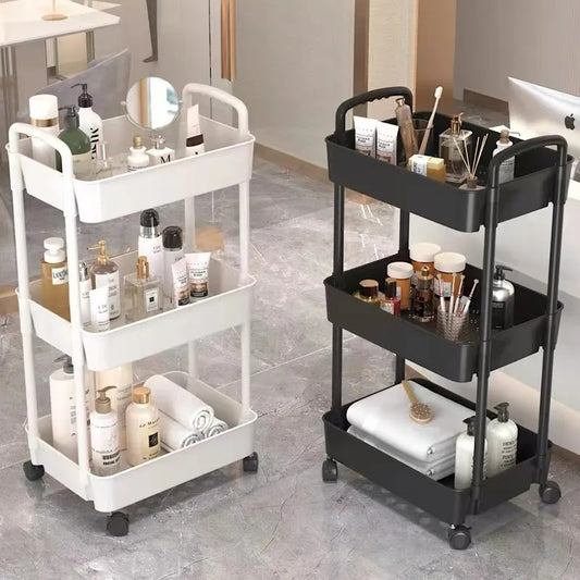 Organising Rolling Plastic Trolley (3 Tier)