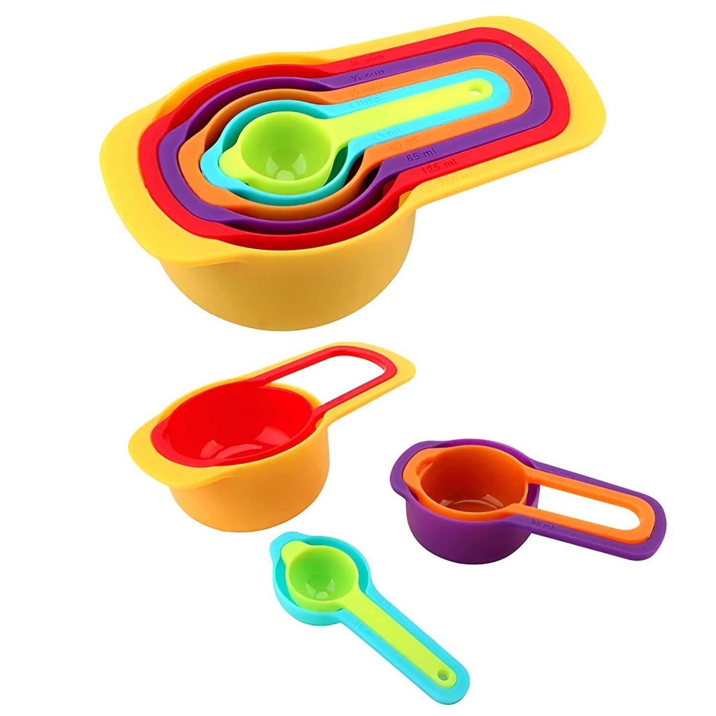 Colourful Measuring Cups and Spoons