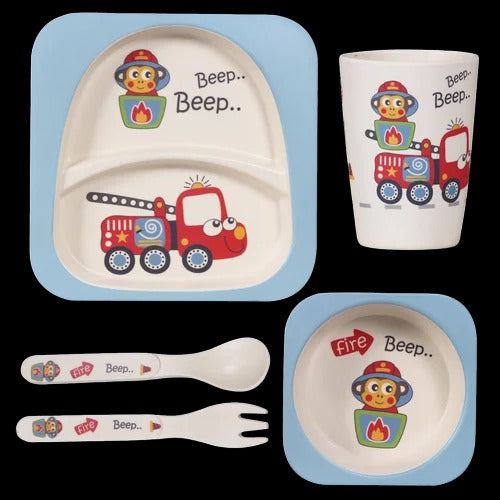 Bamboo Fiber Kids Dinner Set (Boys)