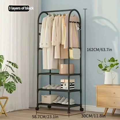 Modern Garment Organiser Rack with Wheels