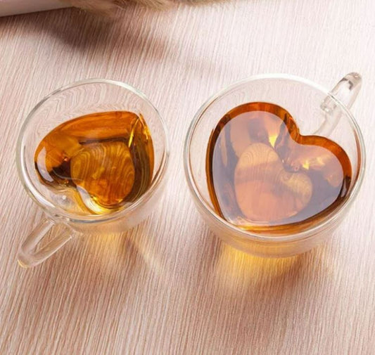 Double Wall Heart Coffee Mug (180ml)(Each)