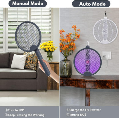 4in1 Folding Electric Mosquito Swatter