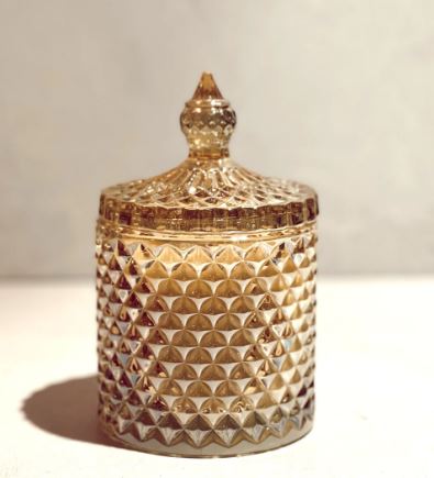 Teardrop Candy Jar (Golden Glass)