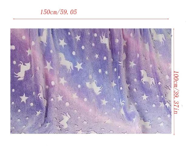 Super Soft Magic Glow in the Dark Blanket (Girl)