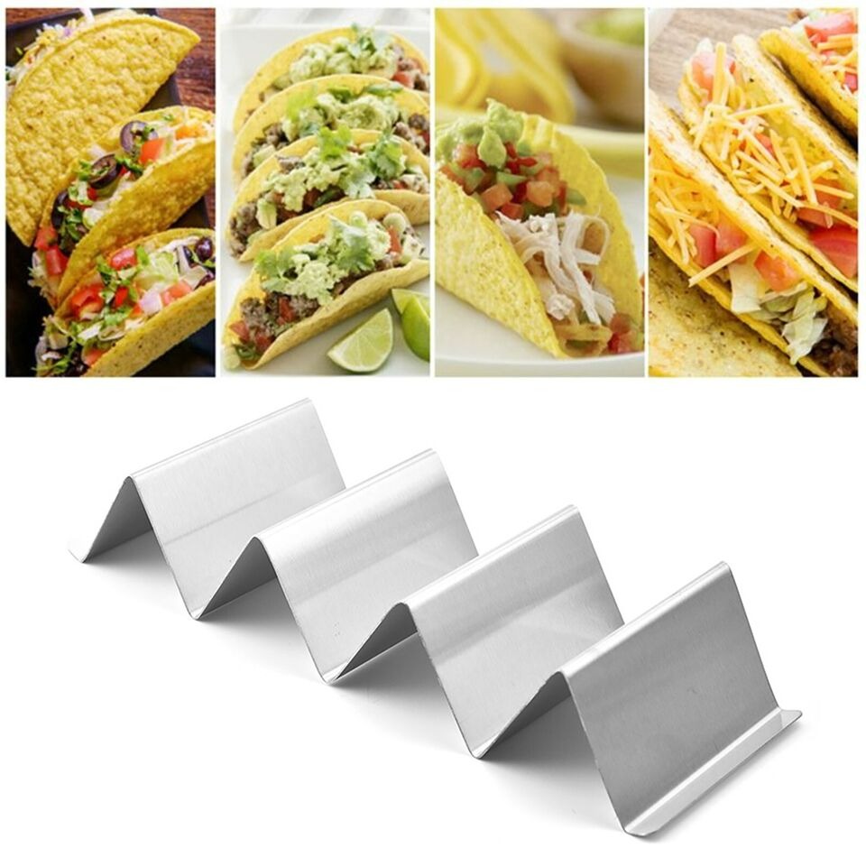 Stainless Steel Taco Holder Stand (4 Compartment)