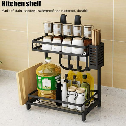 Kitchen Organiser Metal Shelf (40cm)(2 Tier)