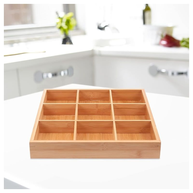 Universal Wooden Organiser (9 Compartment)