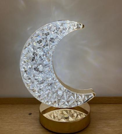 Modern Luxury Crystal Moon Lamp