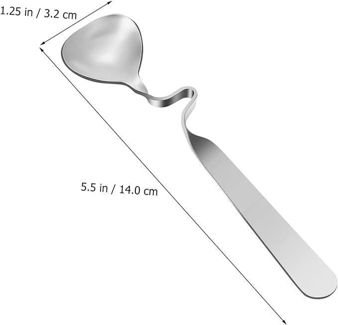 Curved Coffee Spoon Set (6 pcs)(14cm)(Silver)