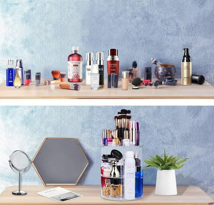 360 Degree Rotation Make Up Storage Shelf