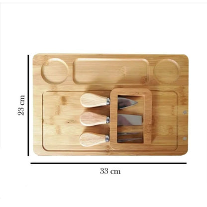 Bamboo Cheese Board Set (5 pcs)