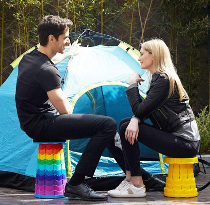 Rainbow Retractable Telescopic Portable Camping Seat