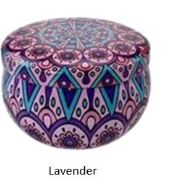 Lavender Aroma Candle In Colourful Patterned Tin (65ml)