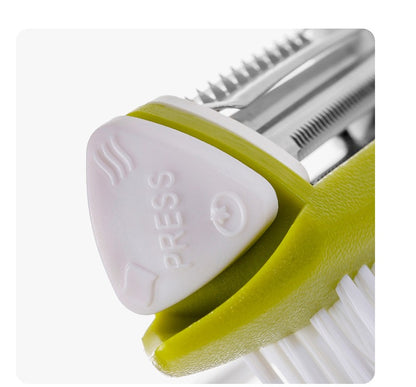 Multifunctional Vegetable Peeler With Cleaning Brush