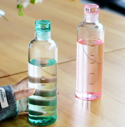 Transparent Motivational Water Bottle (500ml)