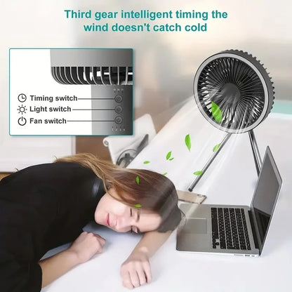 Multifunctional Mini Chargeable Fan With Night Light