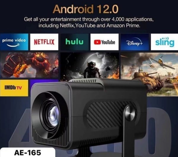 4K Portable Projector With Screen Mirroring