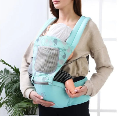 Lightweight Breathable Baby Carrier with Hip Seat