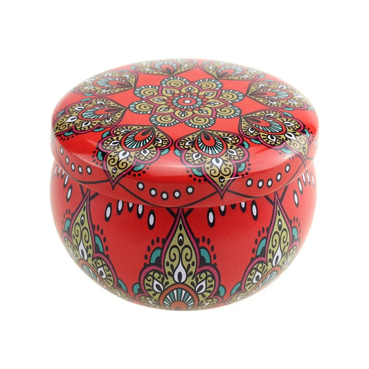 Japanese Perimmina Aroma Candle In Colourful Patterned Tin (65ml)