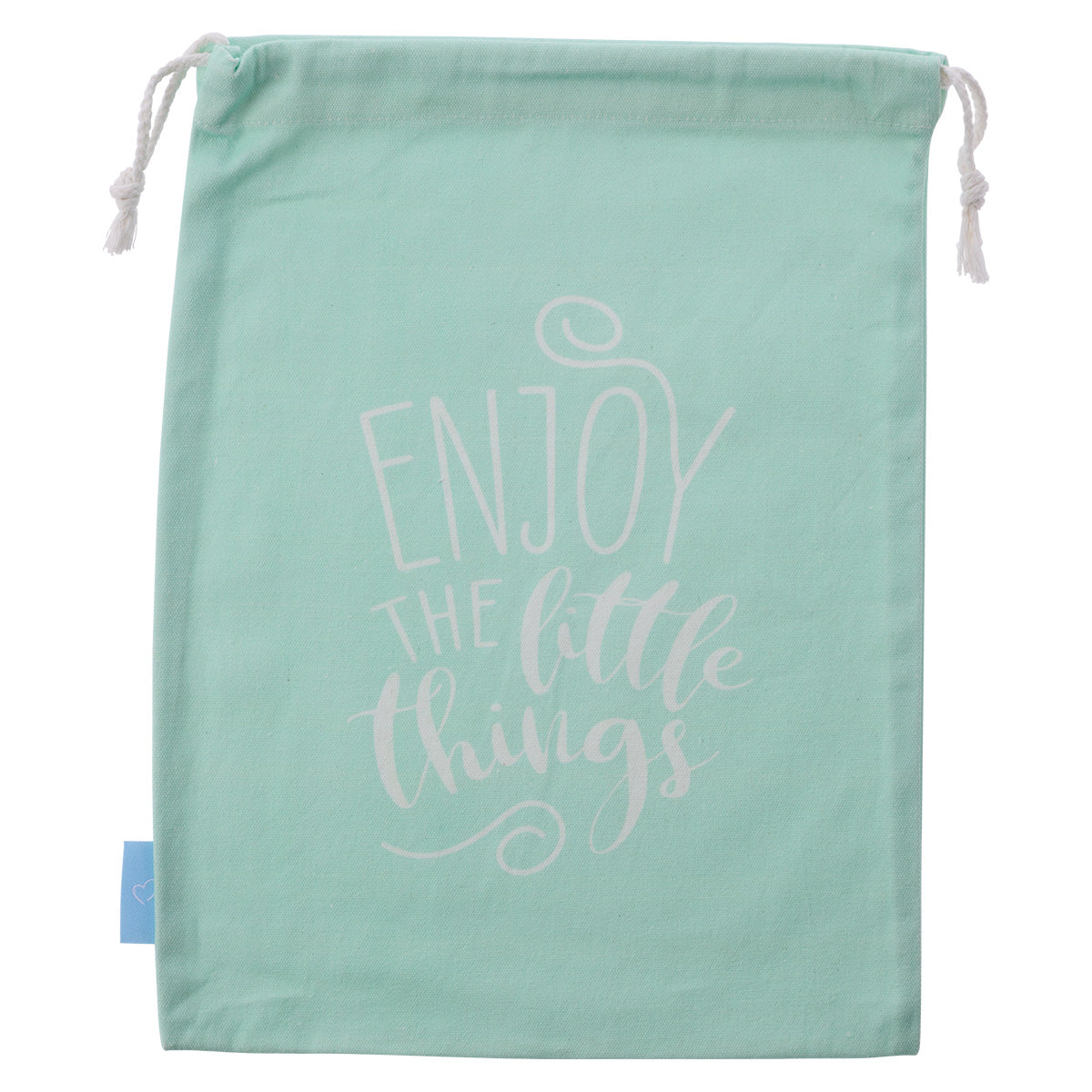 Enjoy The Little Things Large Cotton Drawstring Bag