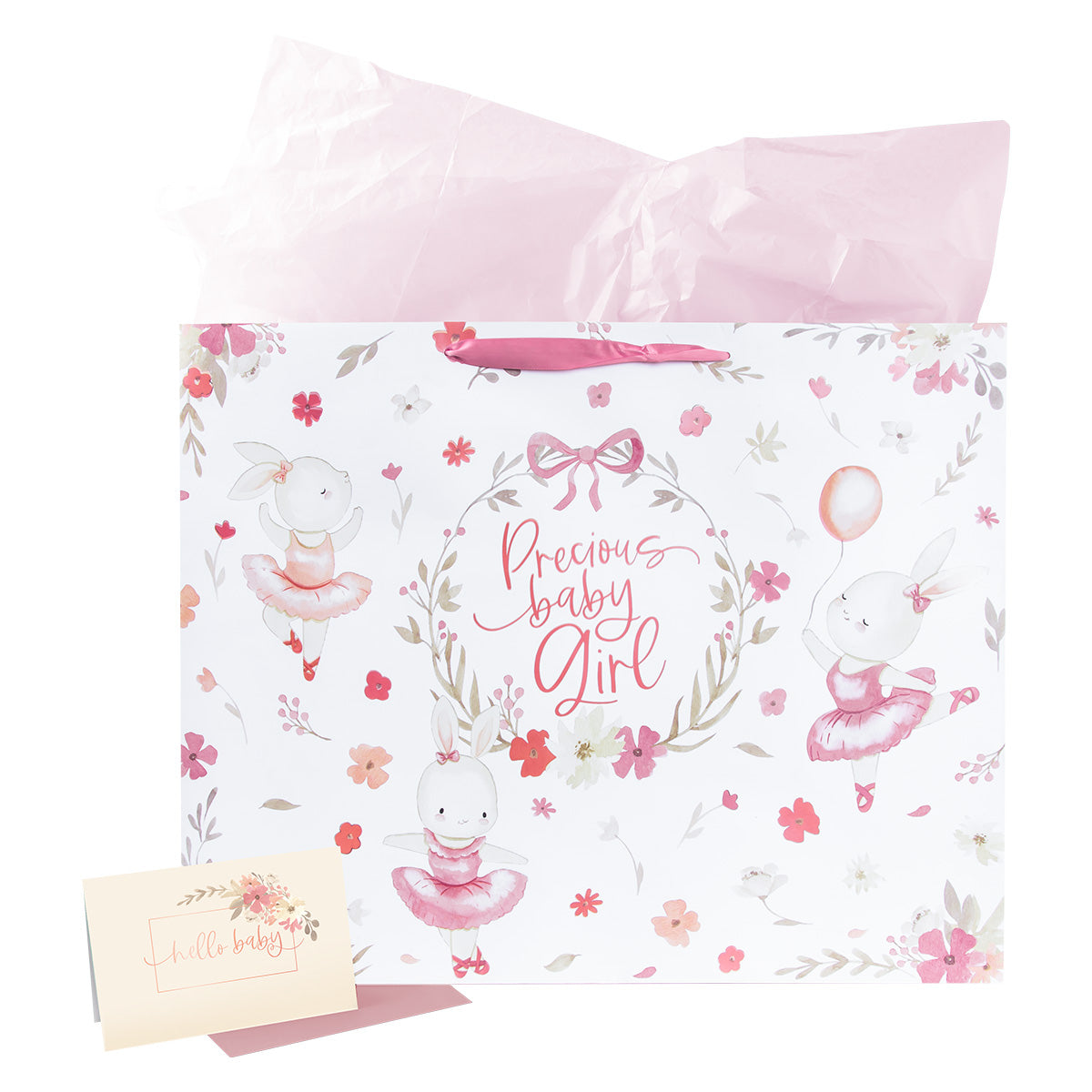 Precious Baby Girl Jumbo Gift Bag With Card