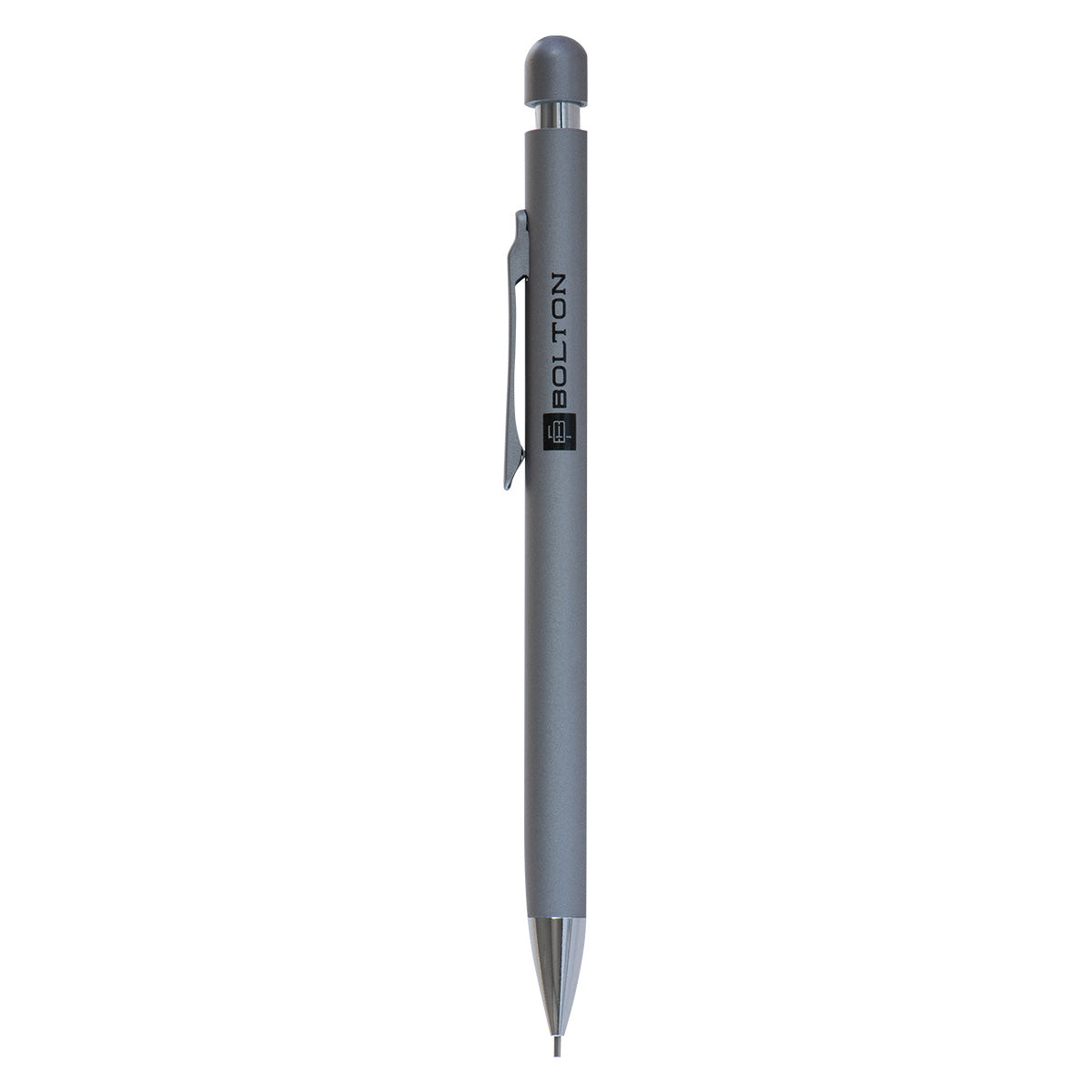 Bolton Silver Retractable Clutch Pencil - Round Clicker