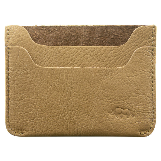 Genuine African Leather Tan Card Holder