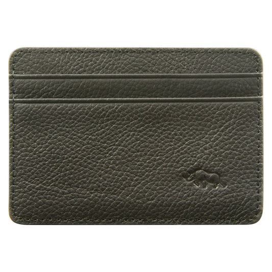 Genuine African Leather Darkest Brown Card And ID Holder