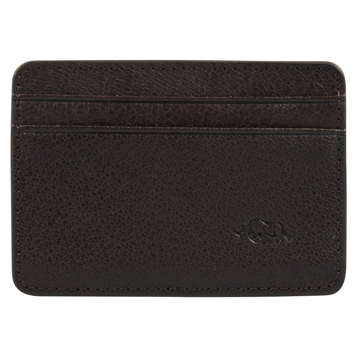 Genuine African Leather Dark Brown Card And ID Holder