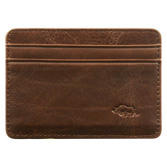 Genuine African Leather Brown Card And ID Holder