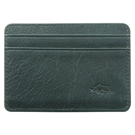 Genuine African Leather Midnight Blue Card And ID Holder