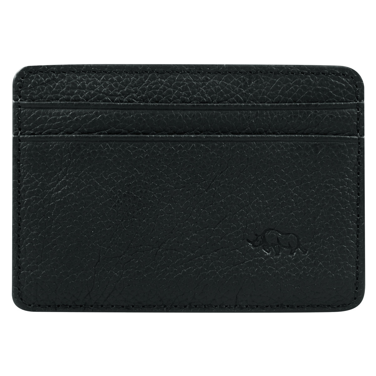 Genuine African Leather Matt Black Card And ID Holder