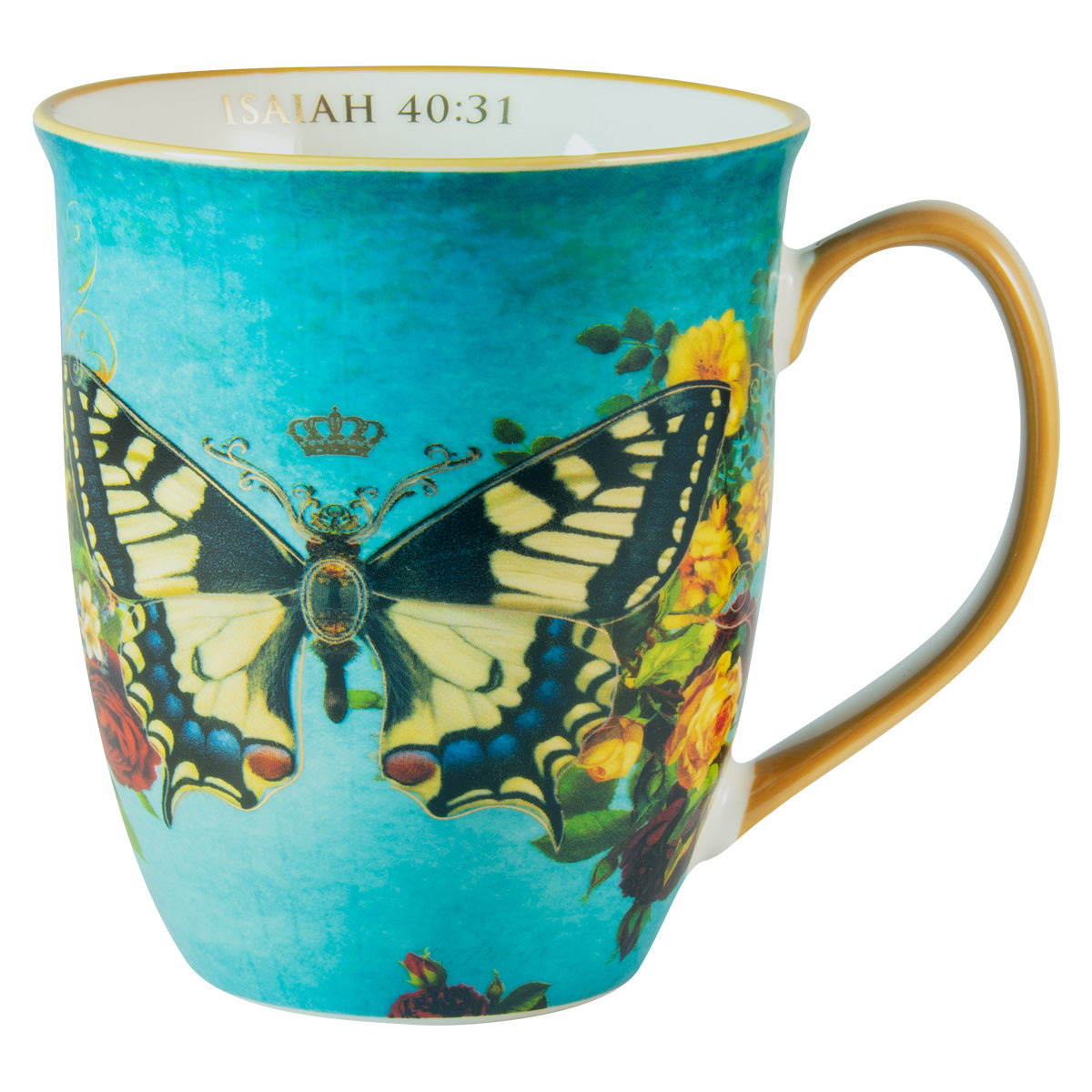 Hope Butterfly Ceramic Mug - Isaiah 40:31