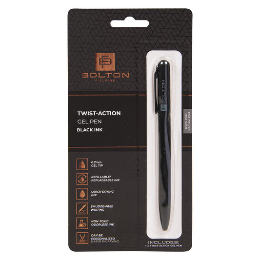 Bolton Black Twist-Action Pen