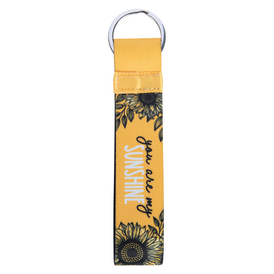 You Are My Sunshine Neoprene Wristlet Key Ring