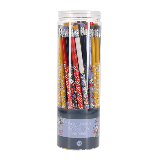 Floral Vector Tub of 50 Pencils