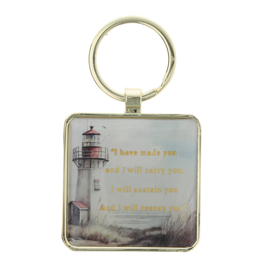 Footprints Epoxy Metal Key Ring