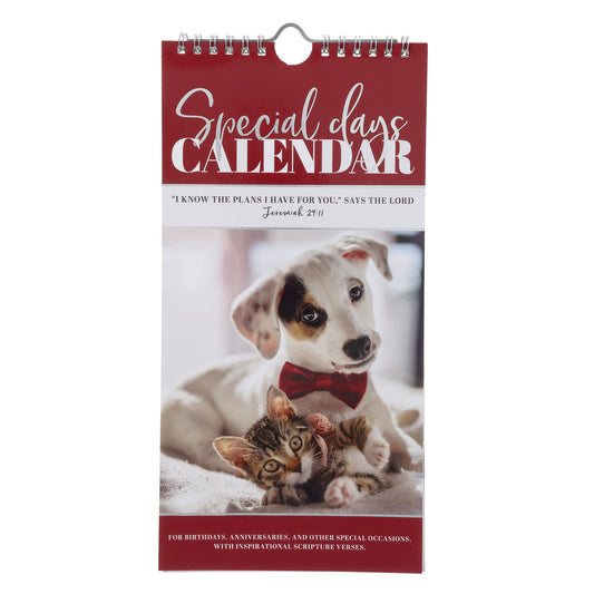 Plans to Prosper You Pets Design Special Days Calendar