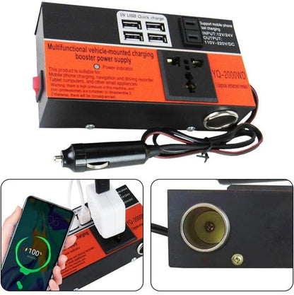 Multifunction Car Power Inverter (DC12V/24V To DC110V/220V)