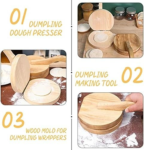 Wooden Dumpling Presser