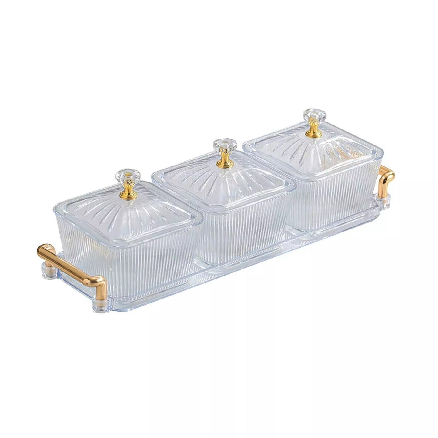 Multifunctional Snacks Dish Tray (3 Bowls)