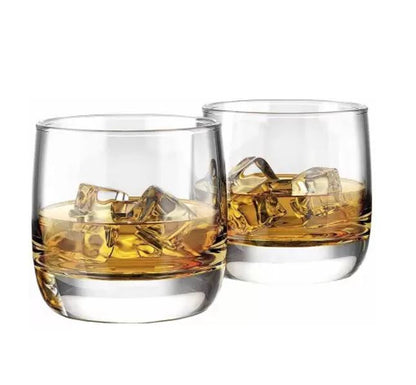 Classic Round Heavy Base Whiskey Glasses (6 pcs)(330ml)(Clear)