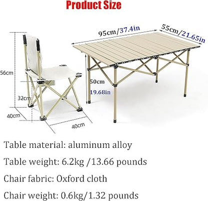 Portable Outdoor Folding Table and Chair Set