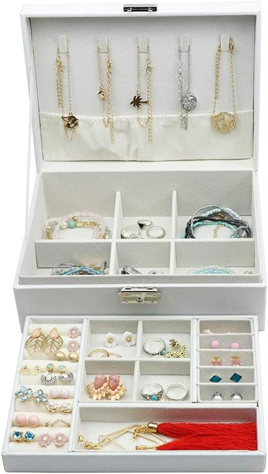 Compact Double Layer Jewelry Storage Organizer