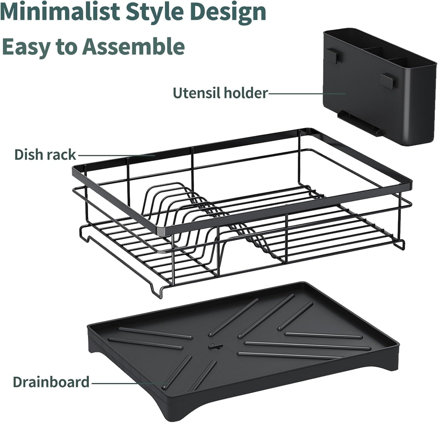 Dish Drying Rack With Drainage Spout