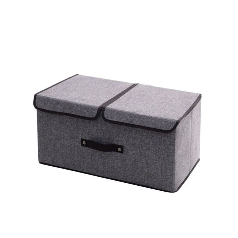 Folding Non-Woven Storage Box With Double Lid (Each)