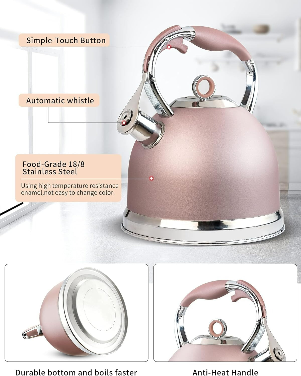 Whistling Stove Top Tea Kettle (3L)